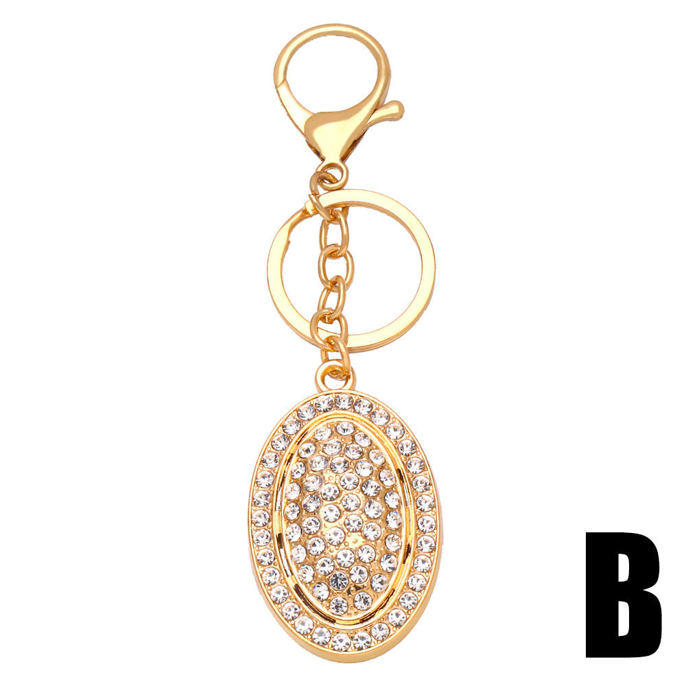 Wholesale Rhinestone Geometric Sunflower Alloy  Keychains